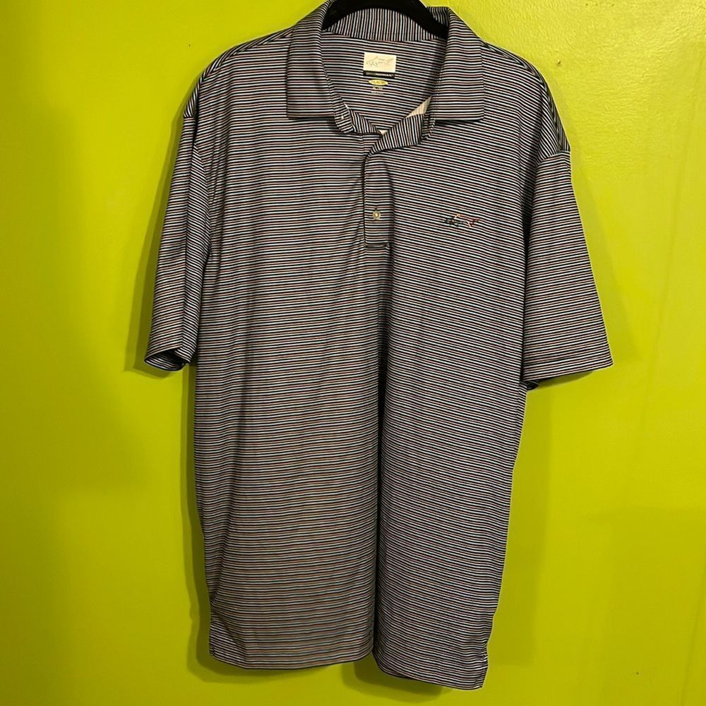 Greg Norman Men's Striped Polo Golf Shirt Size XL